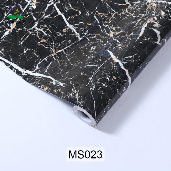 Waterproof Adhesive Wallpaper Stickers for Kitchen Countertop and Bathroom White Marble Granite Design Mildew Proof
