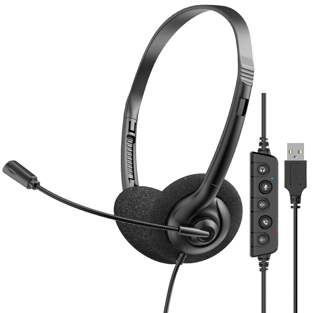 JTY-0123 Colorful Wired Head Mounted Telephone Headphones with Foldable Microphone Lightweight Online Learning Office Headphones Support Logo Color Plug OEM/ODM Private Model Customization