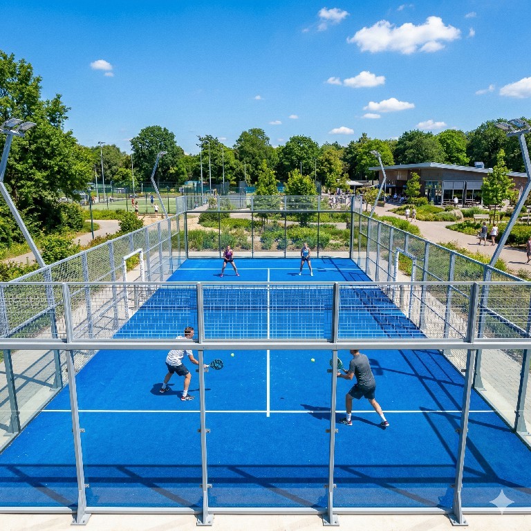 Custom Design Luxury Padel Tennis Court For Hotel Resort Sports Club