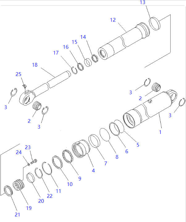 707-99-73800 7079973800 Сервисный комплект KOMATSU Запасные части экскаватора для HD465-7