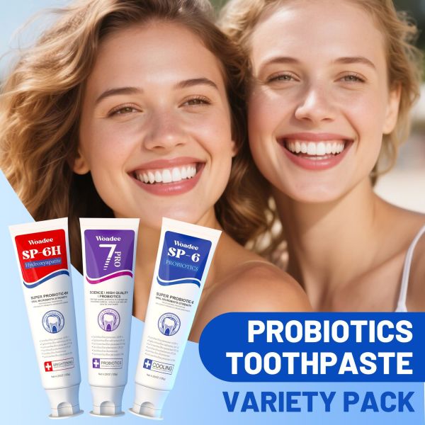 SP-6H Formula Whitening Toothpaste Set Hydroxyapatite Toothpaste,Blue+Red