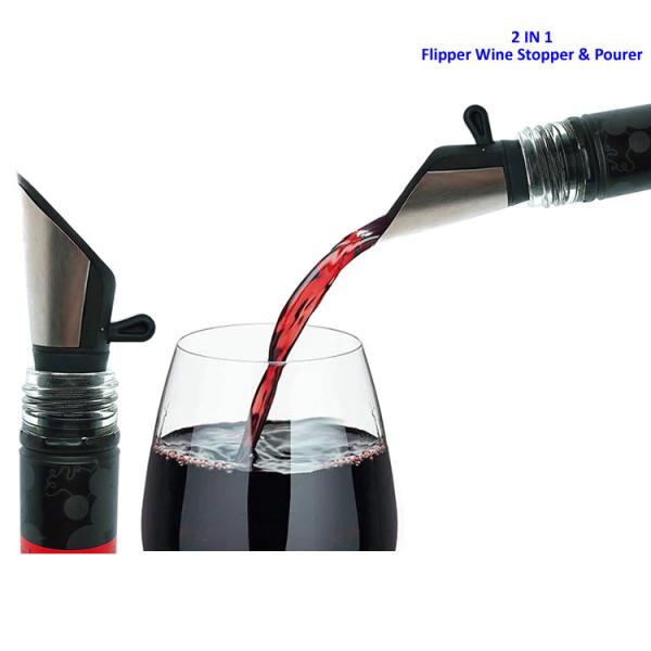 Shatterproof Liquor Bottle Stopper Pourer Stainless Steel Wine Stopper