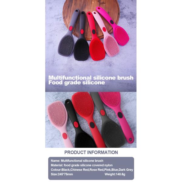 Анти- щетка Dishwashing кремния деформации с длинной ручкой