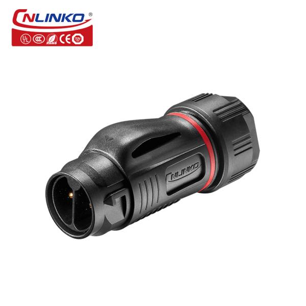 CNLINKO M20 2pin Waterproof IP68 Connector PBT  Industrial Plug Socket Male Female Quick Electrical AC Power Adapter Connectors