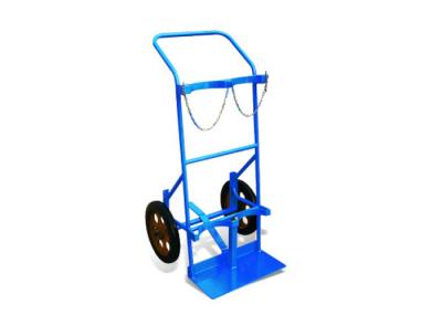 AC20A Two Cylinders Powder Coated Steel Trolley Steel Bottle Trolley Load Capacity 50L