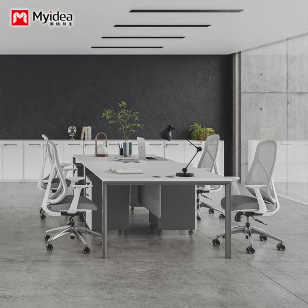 customization Office Staff Computer Desk Multifunctional Screen Style Office Desk with Cabinet Storage and Lock Desk