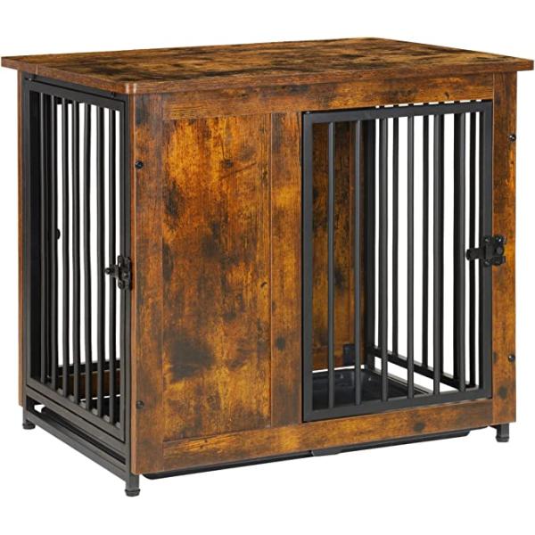 Double Doors Eco-friendly Wooden Dog Crate A Functional and Eco-conscious Choice