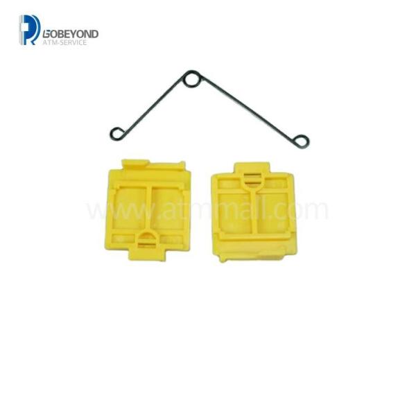 Yellow 4450592521 NCR ATM Cassettes Door Shutter Right With Spring