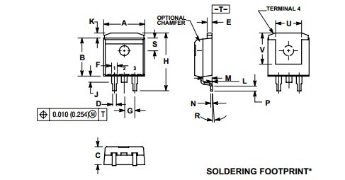 Integrated Circuit Chip THREE TERMINAL POSITIVE FIXED VOLTAGE REGULATORS  MC7805CT MOTOROLA TO 