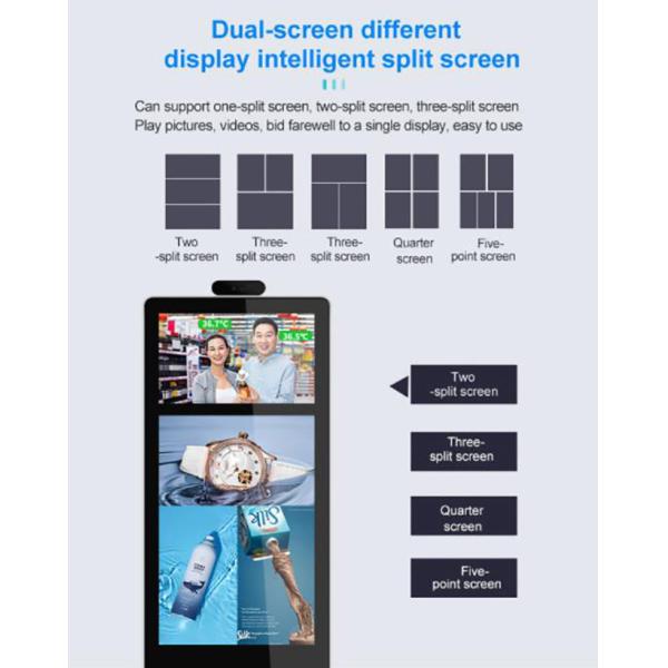 Temperature Screening Digital Signage Kiosk Advertising Player Display