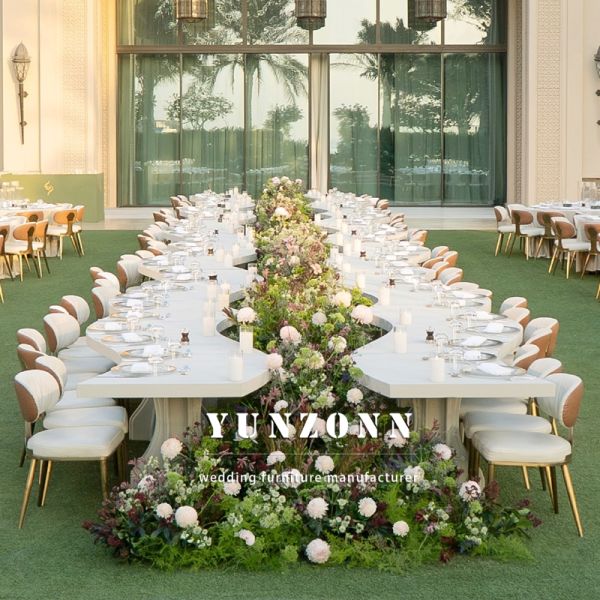 Wedding Event Luxury New Modern Design Party Rental Brown Leather Cushion Stainless Steel Gold Chairs for Event