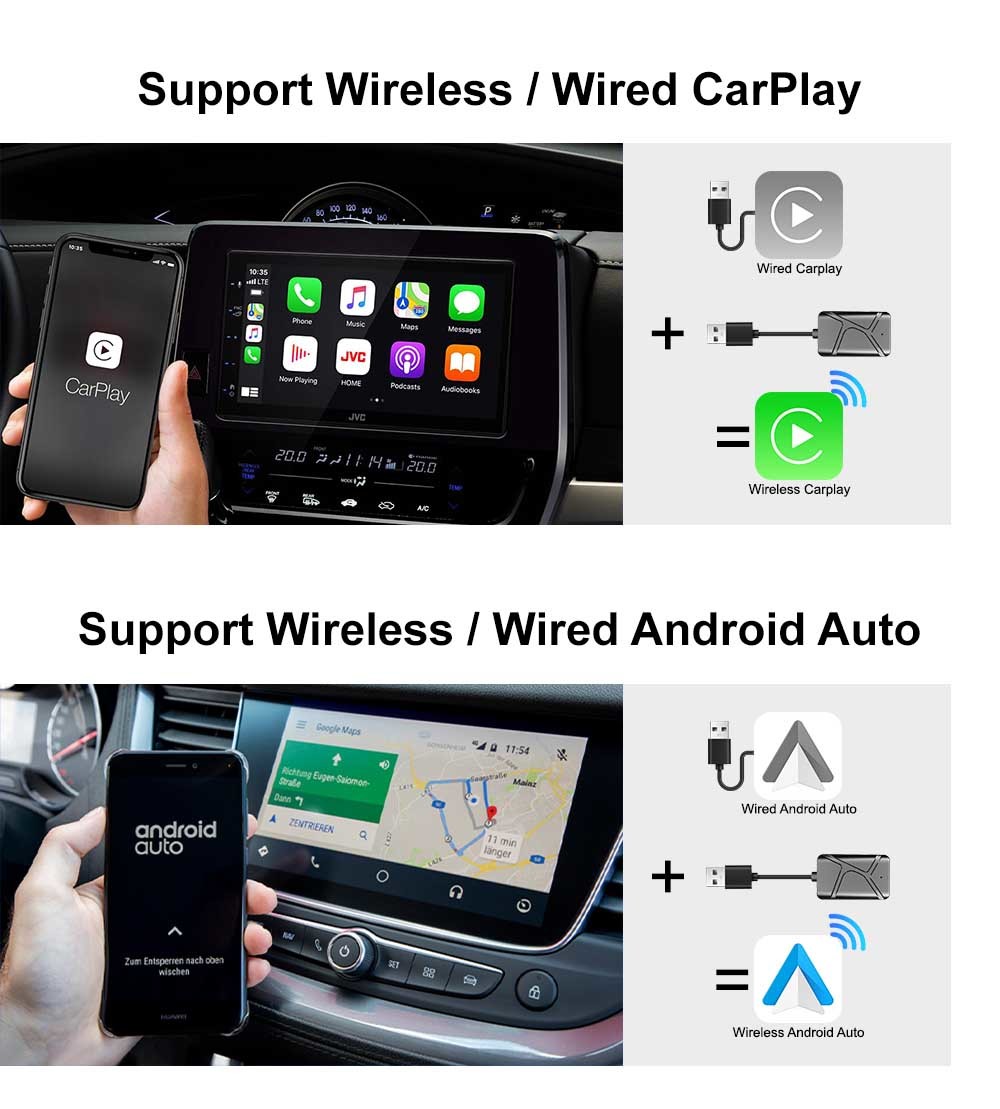 Bluetooth Wireless Android Auto Dongle Carplay USB Adapter WiFi5 802.11 OEM
