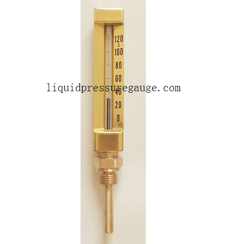 Liquid Filled Glass 200mm 120deg V Shape Mercury Filled Thermometer 3/8
