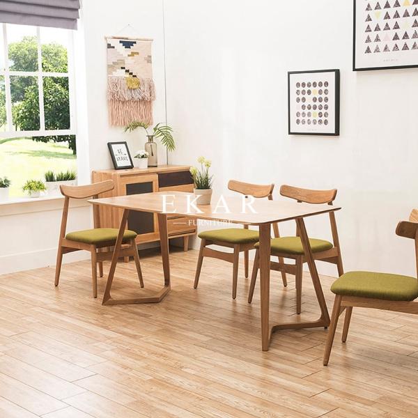 Latest Designs Solid Wood Furniture White Oak Dining Table