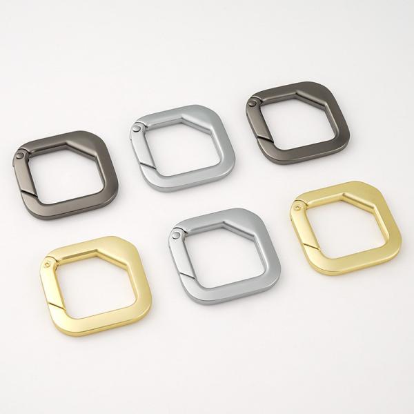 1 Sring Keyring Metal Carabiner Snap Hook Custom Square Ring Hook for Backpacks