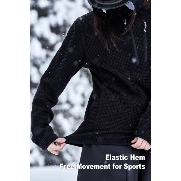 Custom OEM Plaid Polar Fleece Ski Mid Layer Couple Jacket Windbreaker Inner Liner