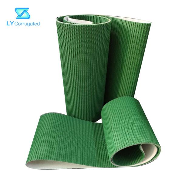 4.5mm Corrugation Machine Parts , 2 Ply Green Pvc Conveyor Belt