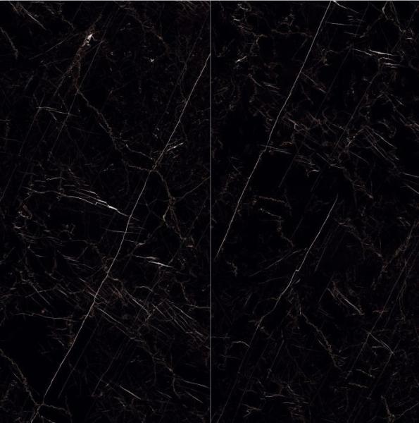 Best Sale  Marble Look Porcelain Tile Black Bathroom And KitchenPorcelain Polished Large Slab Tiles 3200*1600mm