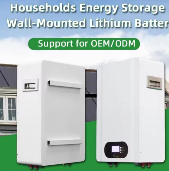 Wall-Mounted Energy Storage Battery 5kw 24V200Ah 48V100Ah For Household Energy Storage