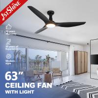 Ventilateur de plafond intelligent avec moteur à courant continu 3 lames en plastique