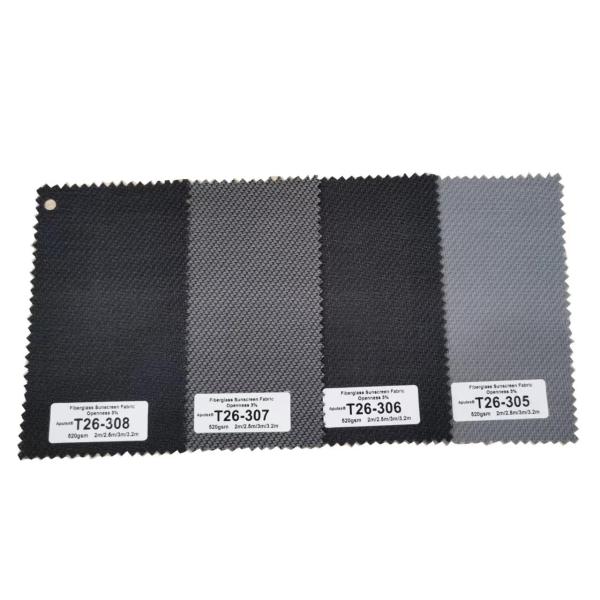 Exterior 3% Openness Fiberglass Sunscreen Roller Fabrics For Window Decoration