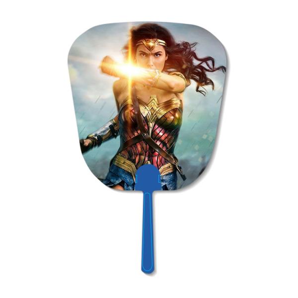 Famous USA Star 16x17cm 3d Hand Fan Custom Lenticular Printing With White Handle