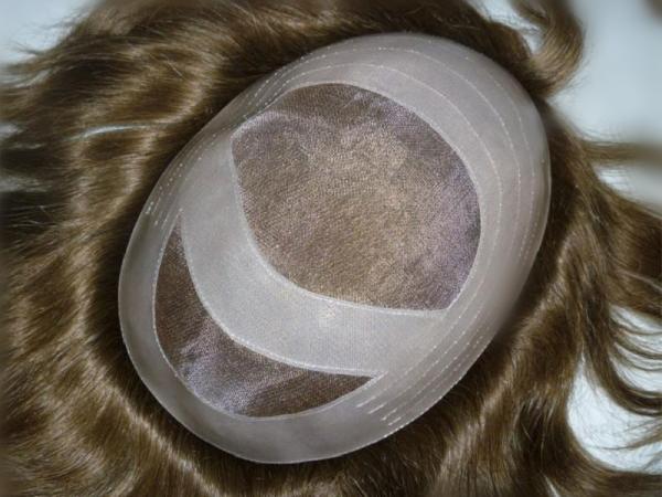 Postiche pour hommes à l'aspect naturel avec fixation par clips