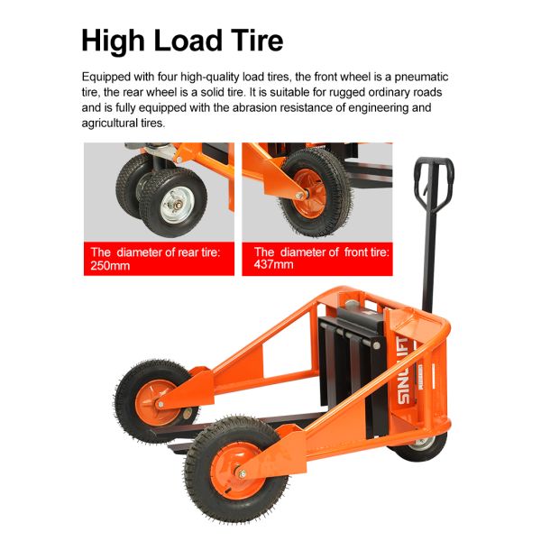 SINOLIFT NPT Serise Capacity Load 1000Kg Rough Terrain Pallet Truck