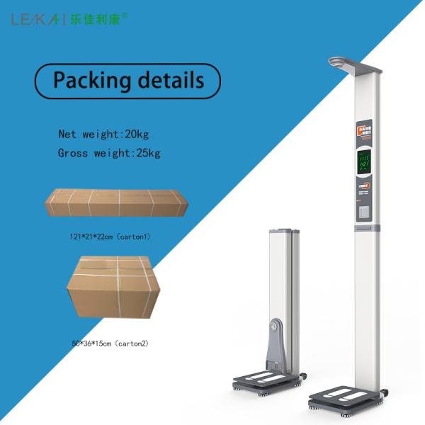Ultrasonic BMI Height and Weight Scale for Hospital 300kg Capacity Measuring Human Body