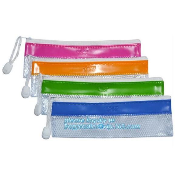 have fashion sense bag,classic cosmetic bag,space utilization,Pvc Document Clear Plastic Snap Button File Bag bagease