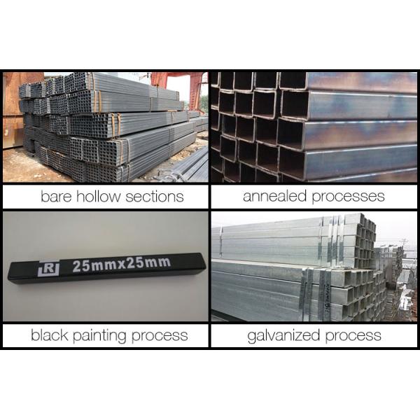 Le carbone a soudé la tuyauterie en acier rectangulaire noire EN10219 ASTM/norme DIN