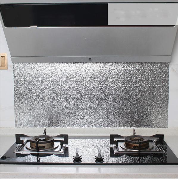 Tapis peint à l'huile de cuisine hautement brillant Autocollant PVC film de revêtement murale en vinyle avec support de colle
