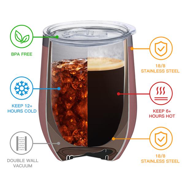 Персонализированный Tumbler нержавеющей стали, Tumbler вина стены двойника нержавеющей стали радуги яркого блеска