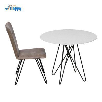 Diameter 900mm Modern Customized Ceramic Kitchen Tables, Knock-Down, Indoor Type DT-1024