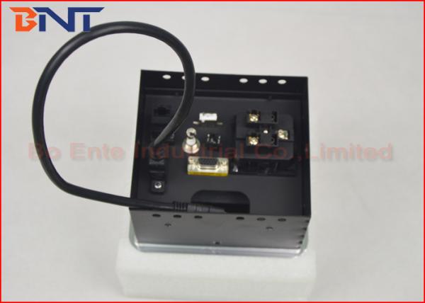 Conference Table Power Outlets , Brushed Cover Manual Flip Up Outlet With HDMI
