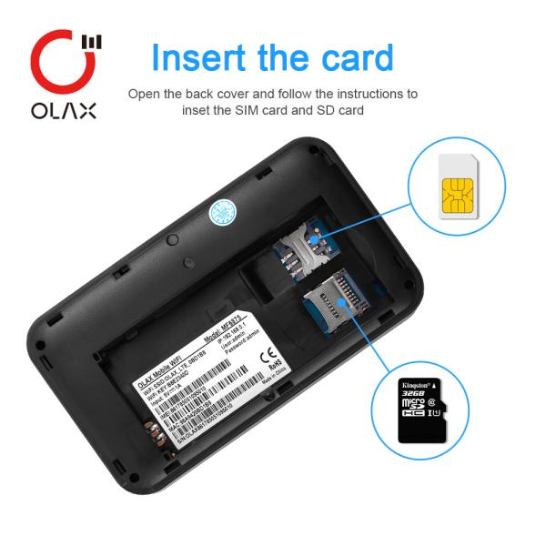 Маршрутизаторы дисплея 4g маршрутизатора 300mbps LCD маршрутизатора 4g OLAX MF6875 портативные Wifi мобильные с портом RJ45