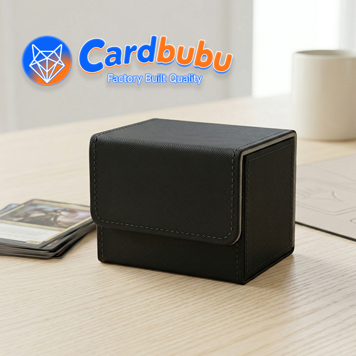 Luxury PU Leather Playing Card Box Magnetic Closure Card Games Storage Custom Playing