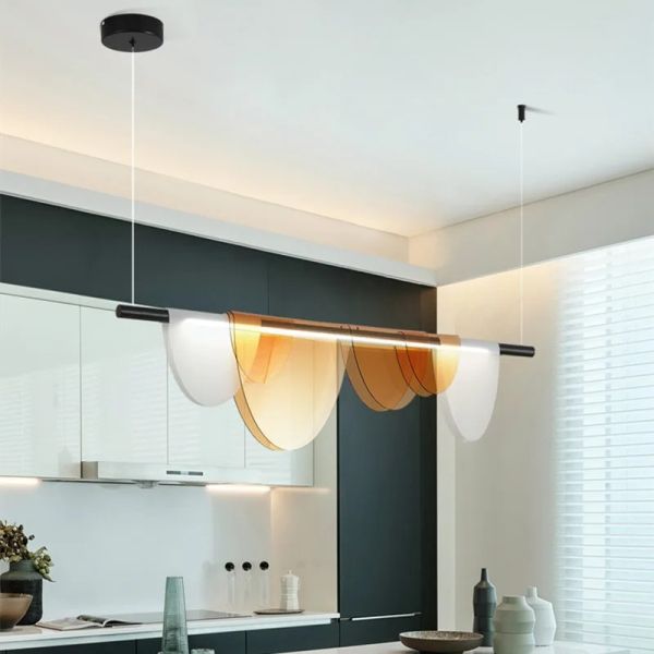 Nordic Blue Amber Acrylic Pendant Lights Living Room Makaron Hanging Lamp（WH-AP-680）