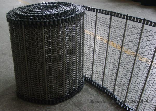 peso leve tecido espiral soldado galvanizado 20mm da correia da rede de arame para forno de secagem
