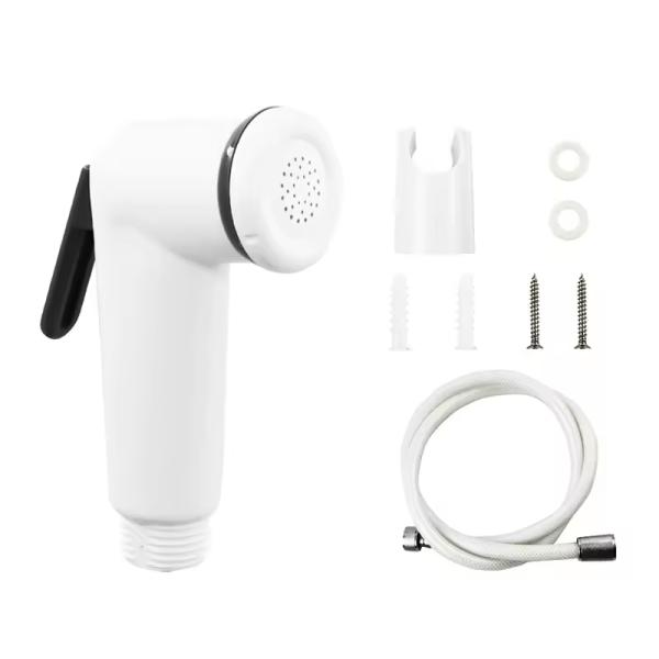 Effortlessly Keep Your Body Clean with White ABS Bidet Spray and Self-cleaning Nozzle