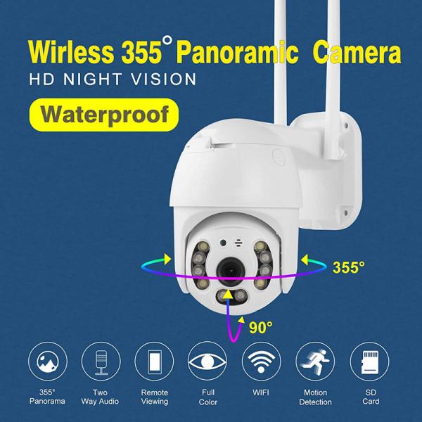 инфракрасн камеры 20m Wifi купола 2K HD с автоматический отслеживать