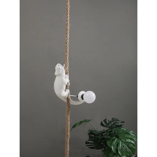 Retro pendant light Resin White color chameleon pendant Lamp Animal chandelier (WH-VP-299)