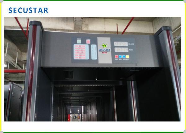 6 Detection Zones Walk Through Security Metal Detector Led Alarm In Shopping Mall Entry
