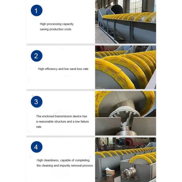 Customized spiral sand washing machine, fully enclosed oil bath transmission device, energy-saving high-capacity spiral sand washing machine, large-capacity spiral sand washing machine, long spiral