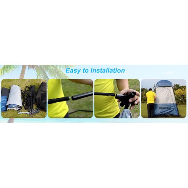 160*160*240CM Blue Waterproof 210T Polyester Pop Up Privacy Tents With UV Protection For Camping And Outdoor Events