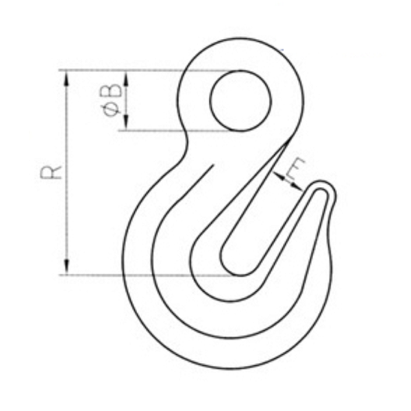 Цинк стали углерода крюка самосхвата глаза Clevis легированной стали покрыл G80 HA 323