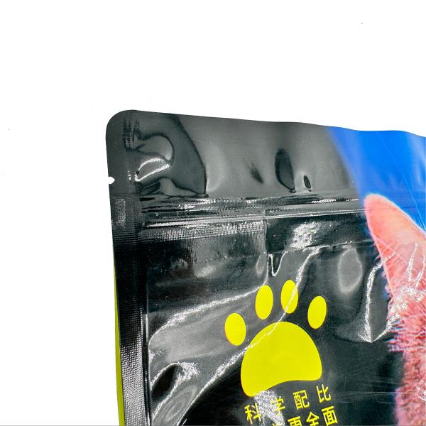 2.5kg Glossy Foil Lined Square Flat Bottom Dog Food Pouch Stand Up For Cat Dog Treats Packaging