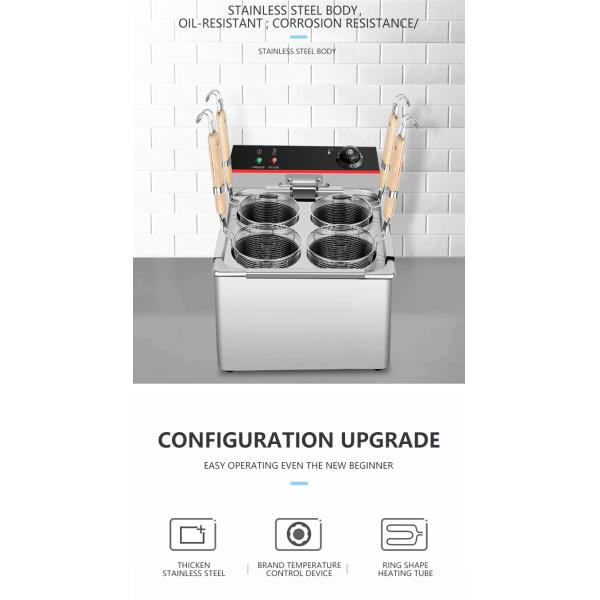 Точный зонд контроля температуры Электрический коммерческий макаронный котёл для кухни 3,5 кВт