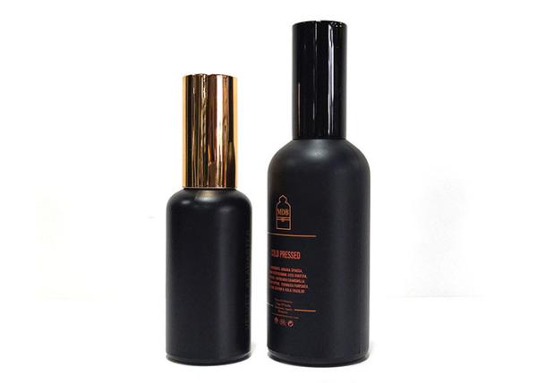 Custom Color 1 Oz Empty Cosmetic Bottles Round Glass Packaging With Paper Box