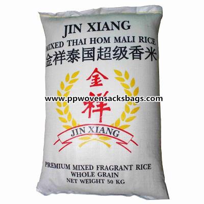 White Large 50kg Woven Polypropylene Bags for Packing Rice Bags 50 x 84 cm